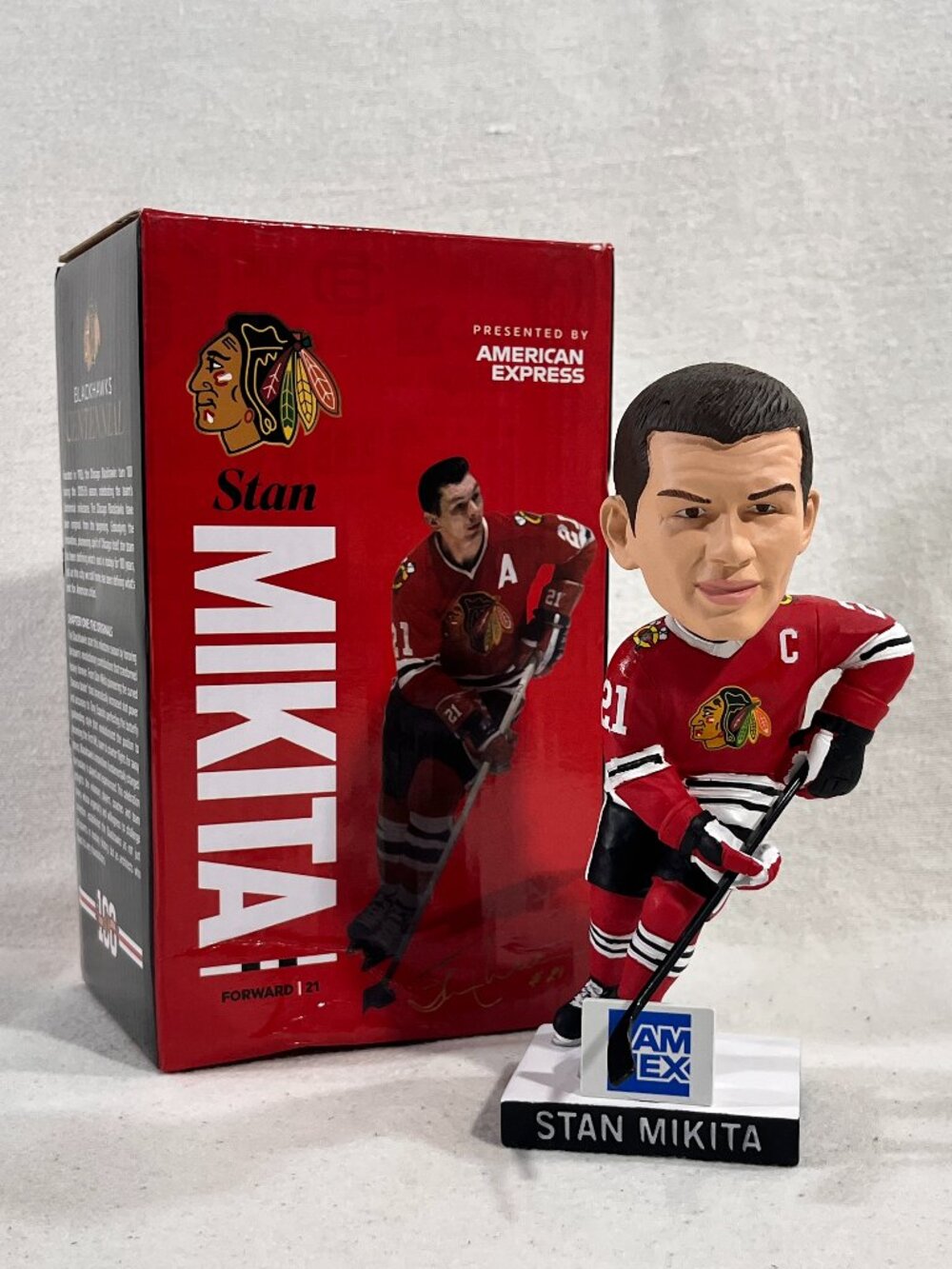 Chicago Blackhawks STAN MIKITA No.21 Centennial Bobblehead 1926-2026 NHL SGA